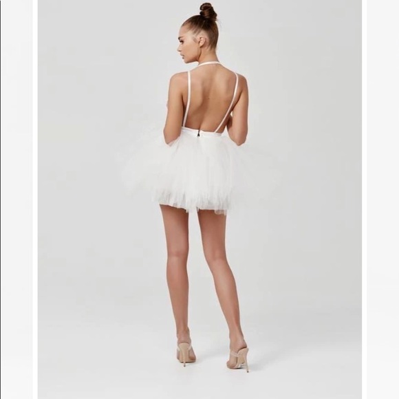 LEXI Nia white Backless Tutu Ballerina Tulle mini dress sz6 - Picture 4 of 7